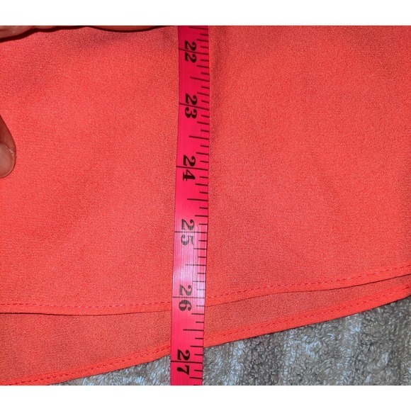 NY‎ Collection Sleeveless Blouse Coral Lace Trim Ruffle Detail Pretty XL NWT - Picture 6 of 8